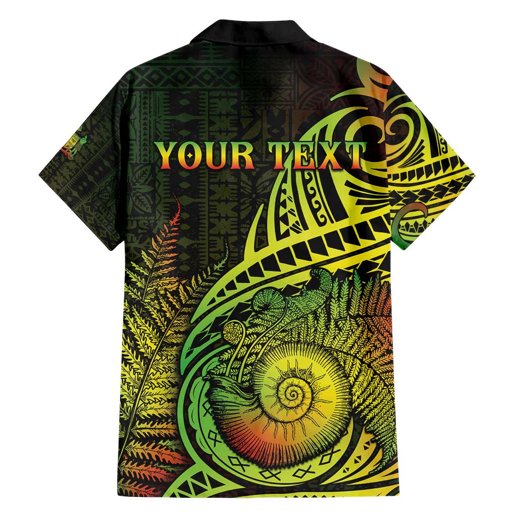 Personalised Fiji Lovoni Day Family Matching Short Sleeve Bodycon Dress and Hawaiian Shirt 154th Years