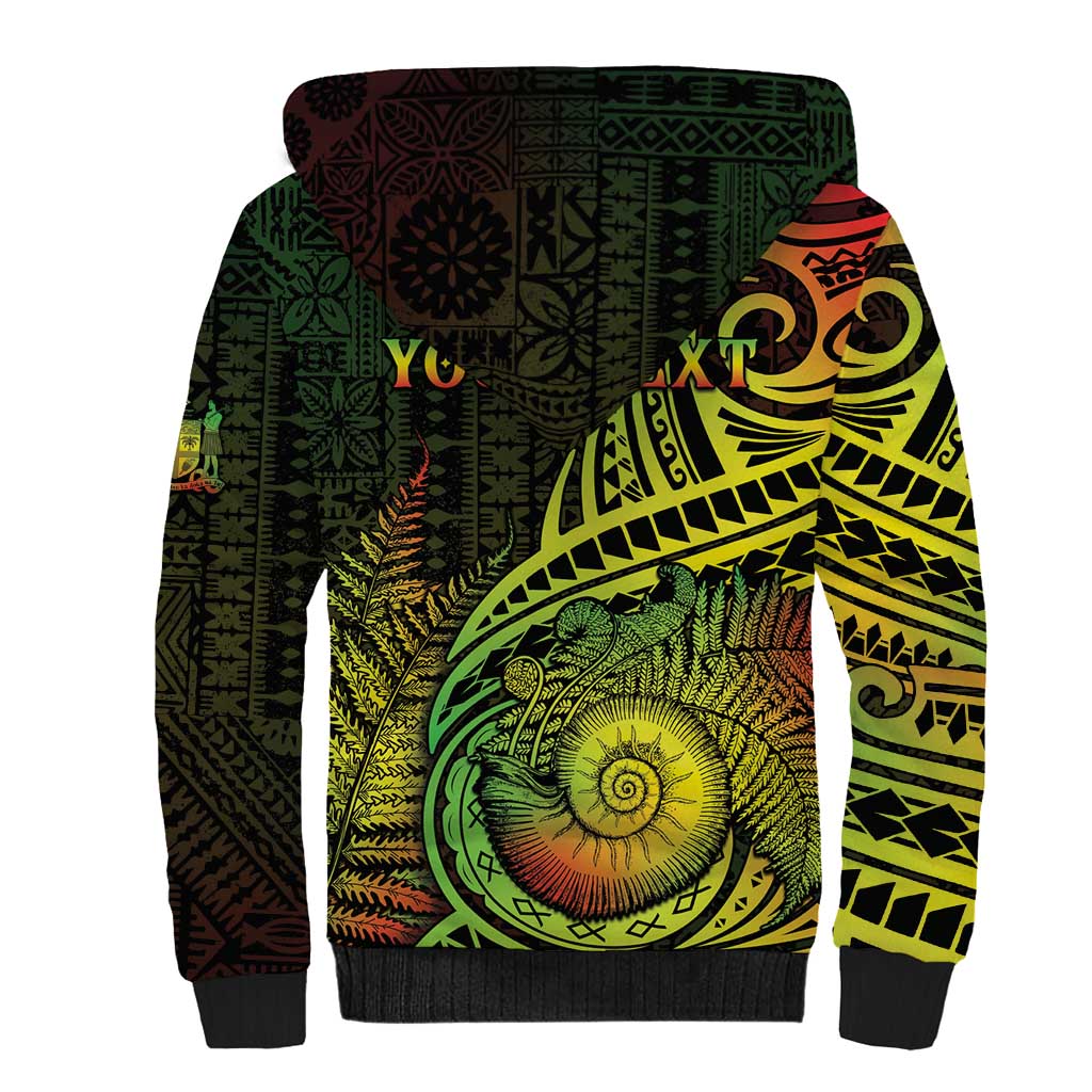 Personalised Fiji Lovoni Day Sherpa Hoodie 154th Years