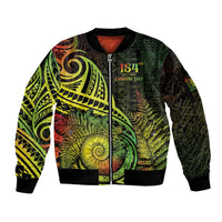 Personalised Fiji Lovoni Day Sleeve Zip Bomber Jacket 154th Years
