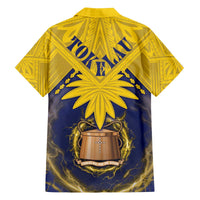 Tokelau Tokehega Day Family Matching Off The Shoulder Long Sleeve Dress and Hawaiian Shirt National Badge Special Style - Polynesian Pride