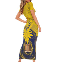 Tokelau Tokehega Day Family Matching Short Sleeve Bodycon Dress and Hawaiian Shirt National Badge Special Style - Polynesian Pride
