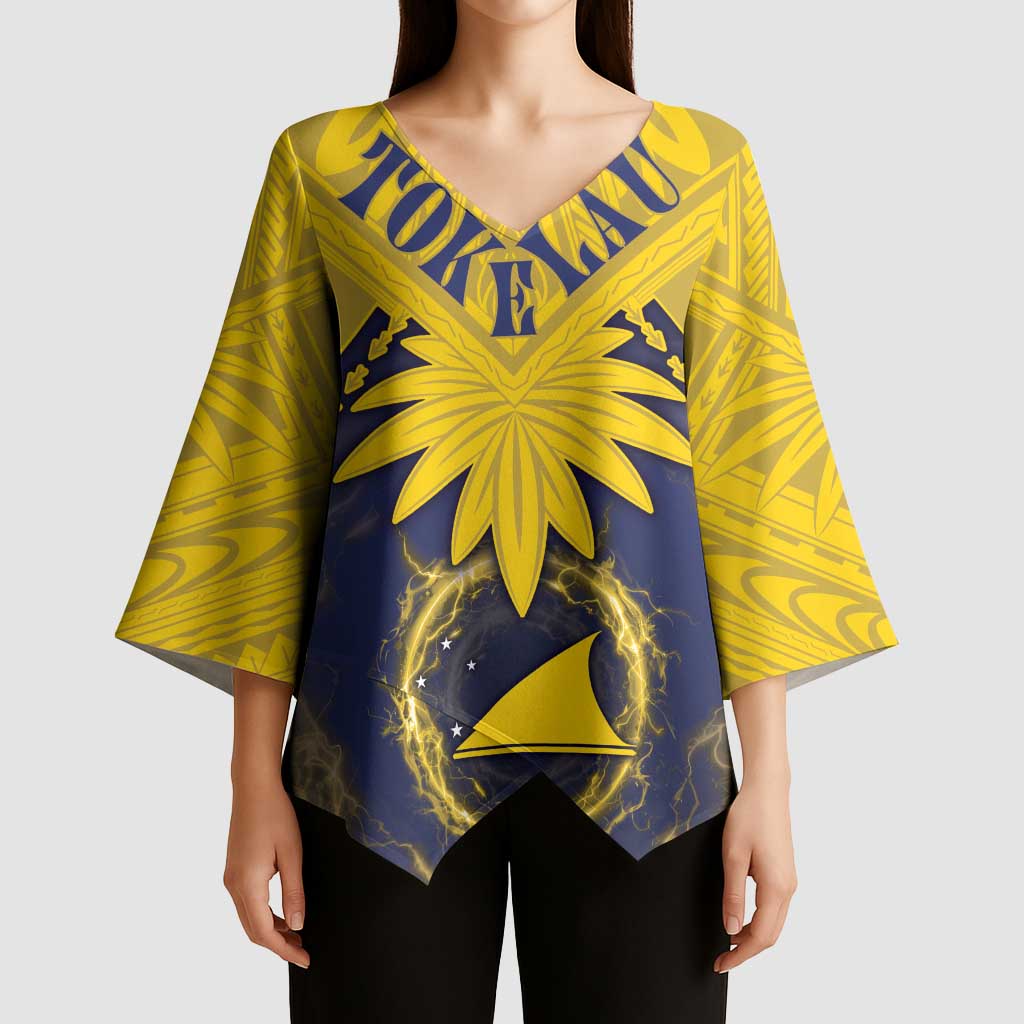 Tokelau Tokehega Day Kimono Sleeve Blouse National Badge Special Style - Polynesian Pride
