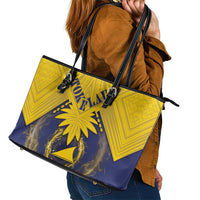 Tokelau Tokehega Day Leather Tote Bag National Badge Special Style - Polynesian Pride