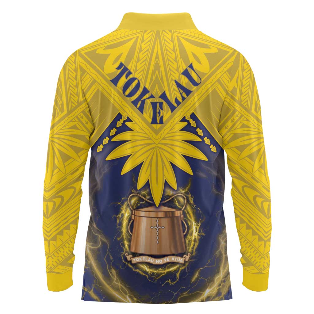 Tokelau Tokehega Day Long Sleeve Polo Shirt National Badge Special Style - Polynesian Pride