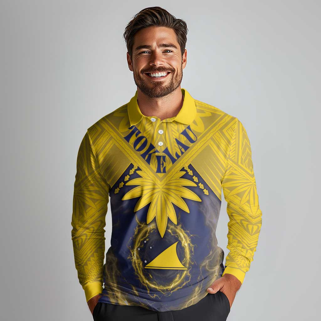 Tokelau Tokehega Day Long Sleeve Polo Shirt National Badge Special Style - Polynesian Pride