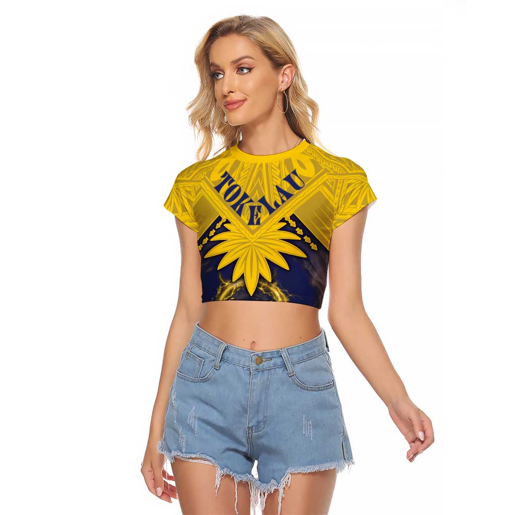 Tokelau Tokehega Day Raglan Cropped T Shirt National Badge Special Style - Polynesian Pride