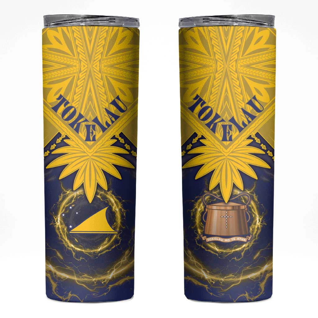 Tokelau Tokehega Day Skinny Tumbler National Badge Special Style - Polynesian Pride