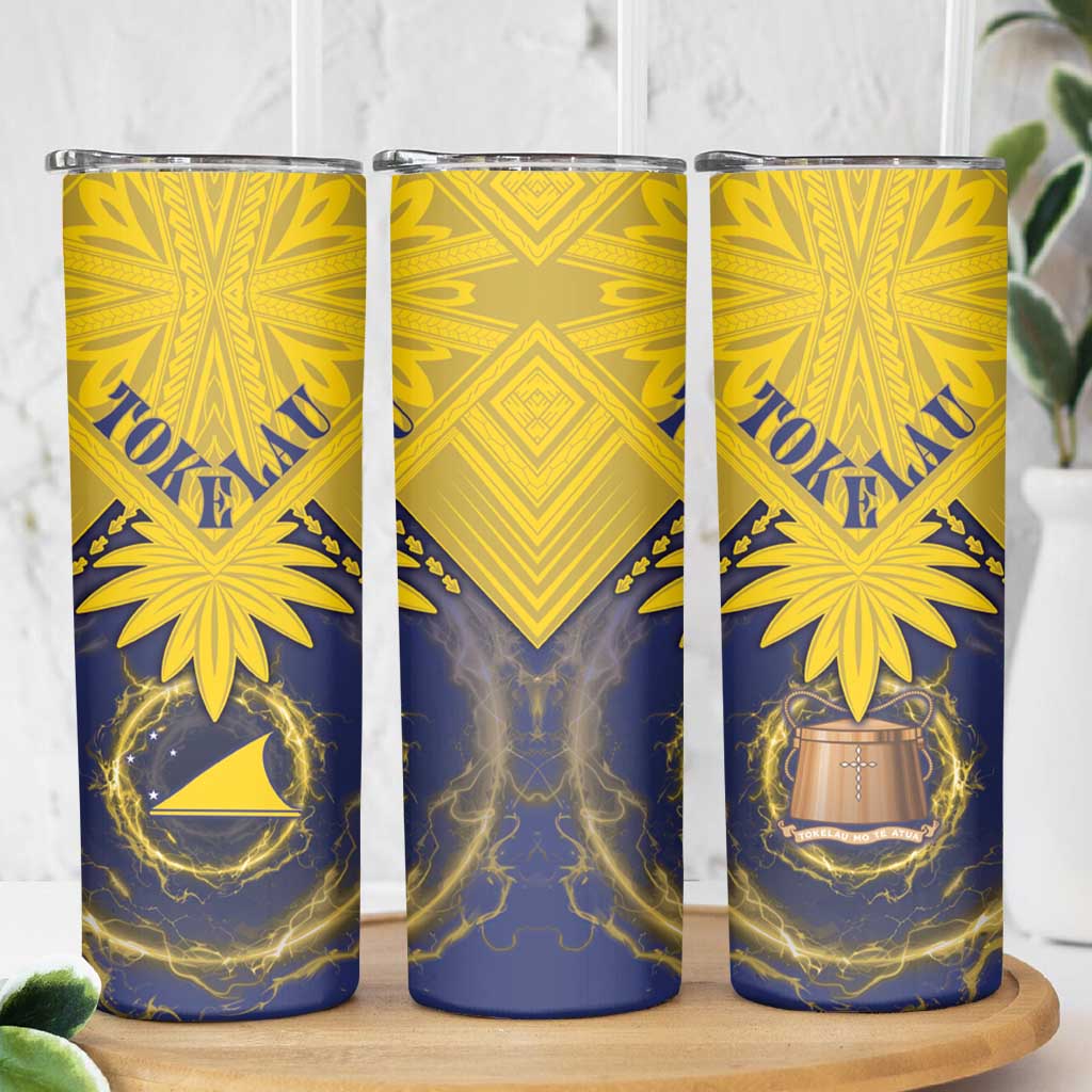 Tokelau Tokehega Day Skinny Tumbler National Badge Special Style - Polynesian Pride