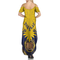 Tokelau Tokehega Day Summer Maxi Dress National Badge Special Style - Polynesian Pride
