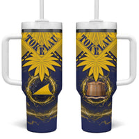 Tokelau Tokehega Day Tumbler With Handle National Badge Special Style - Polynesian Pride