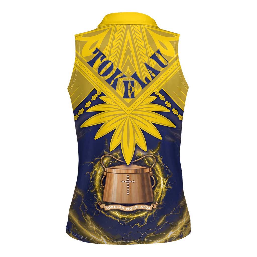 Tokelau Tokehega Day Women Sleeveless Polo Shirt National Badge Special Style - Polynesian Pride