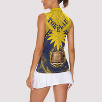Tokelau Tokehega Day Women Sleeveless Polo Shirt National Badge Special Style - Polynesian Pride