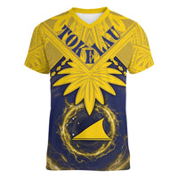 Tokelau Tokehega Day Women V-Neck T-Shirt National Badge Special Style - Polynesian Pride