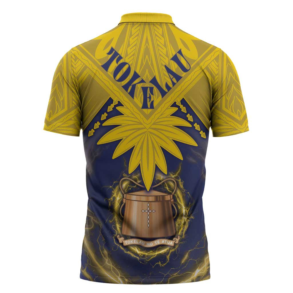 Tokelau Tokehega Day Zipper Polo Shirt National Badge Special Style - Polynesian Pride