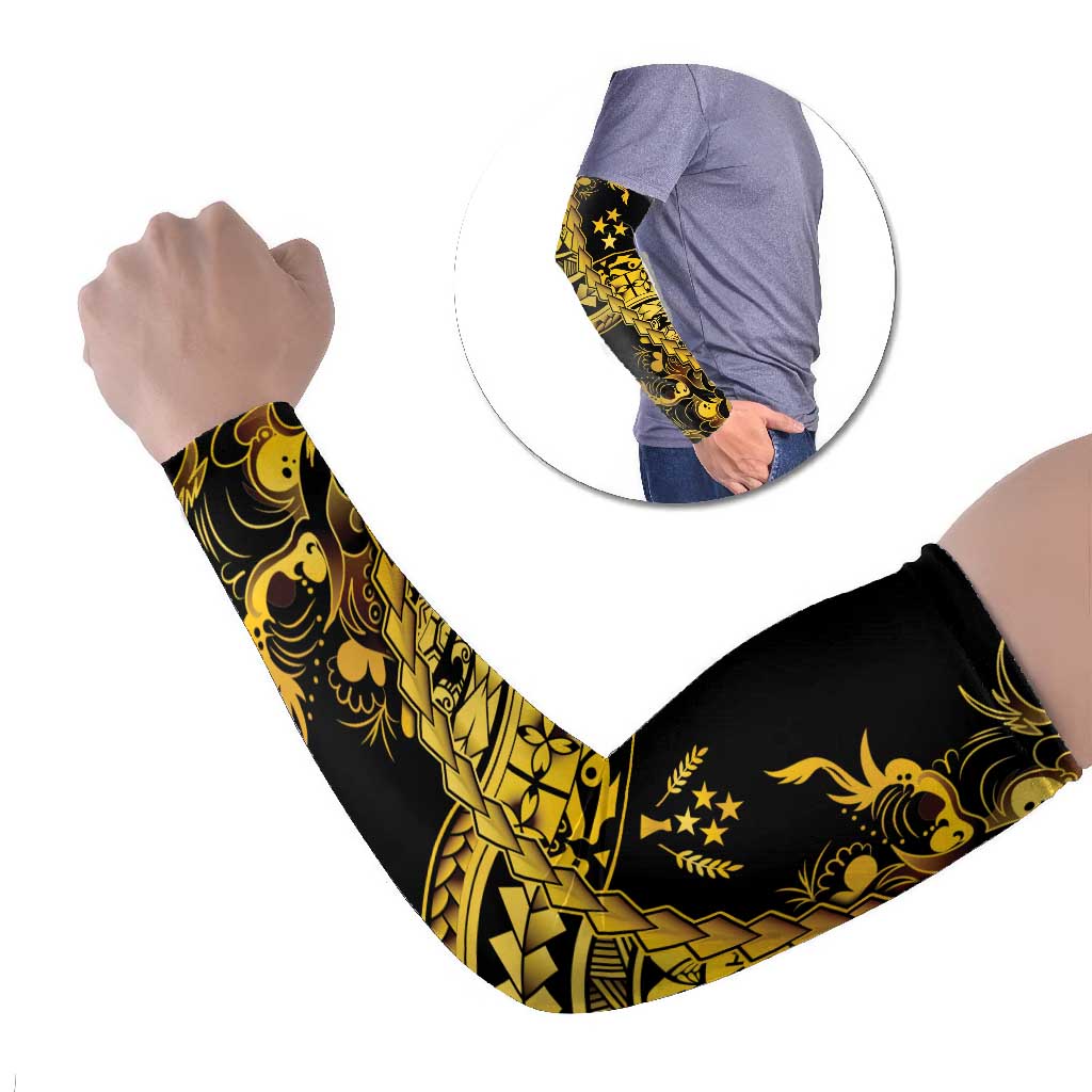 Kosrae Liberation Day Arm Sleeves Polynesian Floral Tattoo - Polynesian Pride