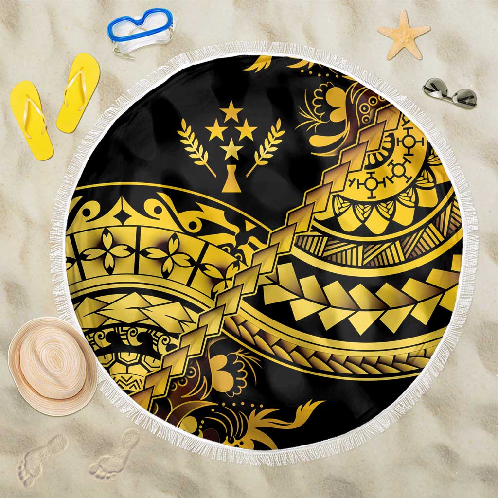 Kosrae Liberation Day Beach Blanket Polynesian Floral Tattoo - Polynesian Pride