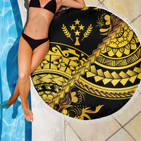 Kosrae Liberation Day Beach Blanket Polynesian Floral Tattoo - Polynesian Pride