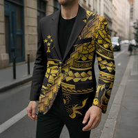 Kosrae Liberation Day Blazer Polynesian Floral Tattoo - Polynesian Pride