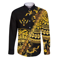 Kosrae Liberation Day Family Matching Long Sleeve Bodycon Dress and Hawaiian Shirt Polynesian Floral Tattoo - Polynesian Pride