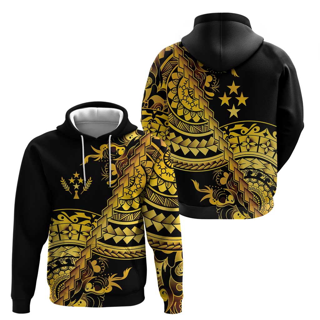 Kosrae Liberation Day Hoodie Polynesian Floral Tattoo - Polynesian Pride