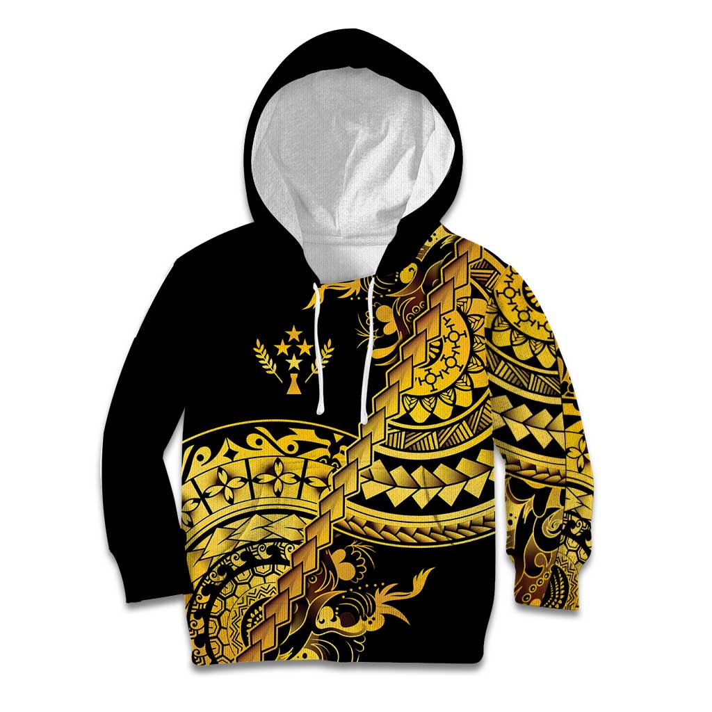 Kosrae Liberation Day Kid Hoodie Polynesian Floral Tattoo - Polynesian Pride