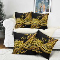 Kosrae Liberation Day Pillow Cover Polynesian Floral Tattoo - Polynesian Pride