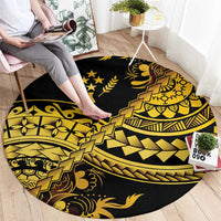 Kosrae Liberation Day Round Carpet Polynesian Floral Tattoo - Polynesian Pride