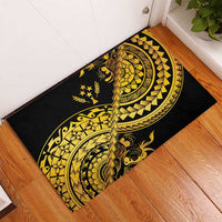 Kosrae Liberation Day Rubber Doormat Polynesian Floral Tattoo - Polynesian Pride