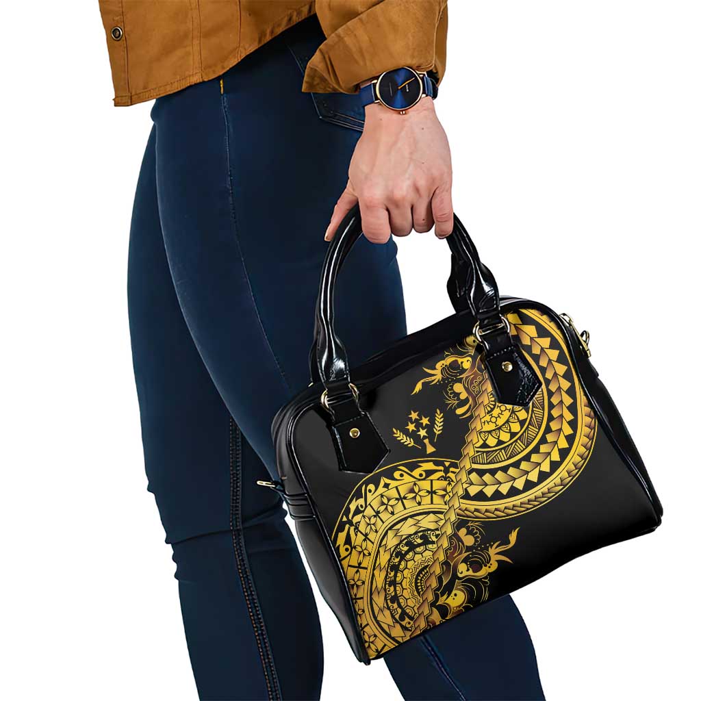 Kosrae Liberation Day Shoulder Handbag Polynesian Floral Tattoo - Polynesian Pride