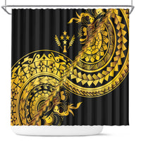 Kosrae Liberation Day Shower Curtain Polynesian Floral Tattoo - Polynesian Pride