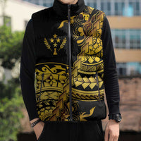 Kosrae Liberation Day Sleeveless Puffer Jacket Polynesian Floral Tattoo - Polynesian Pride