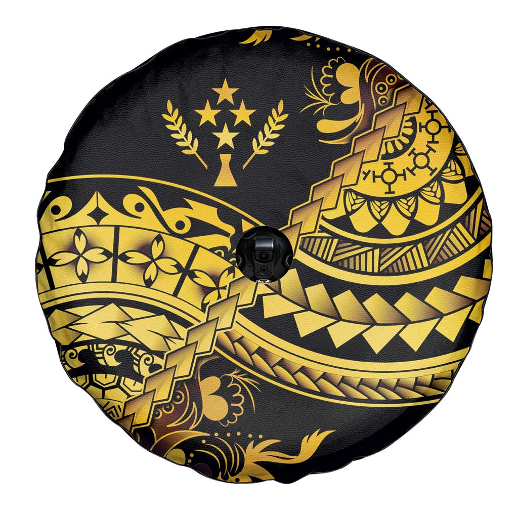 Kosrae Liberation Day Spare Tire Cover Polynesian Floral Tattoo - Polynesian Pride