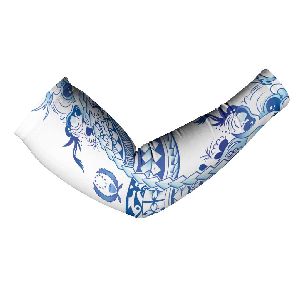 Pohnpei Liberation Day Arm Sleeves Polynesian Floral Tattoo - Polynesian Pride