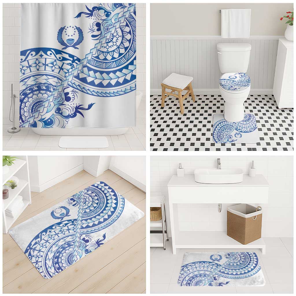 Pohnpei Liberation Day Bathroom Set Polynesian Floral Tattoo - Polynesian Pride