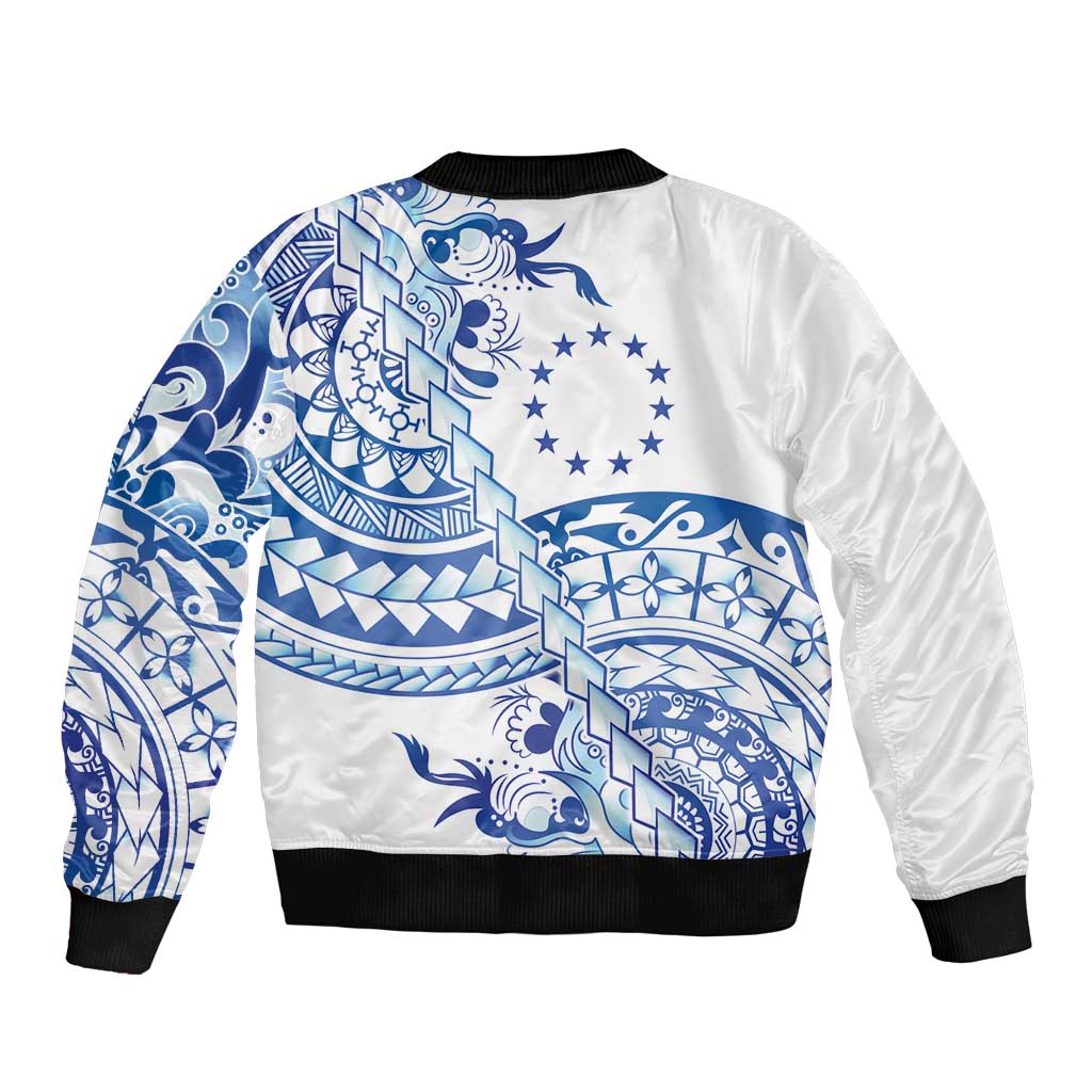 Pohnpei Liberation Day Bomber Jacket Polynesian Floral Tattoo - Polynesian Pride