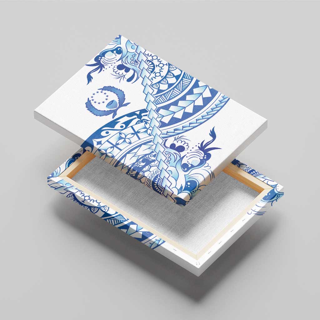 Pohnpei Liberation Day Canvas Wall Art Polynesian Floral Tattoo - Polynesian Pride