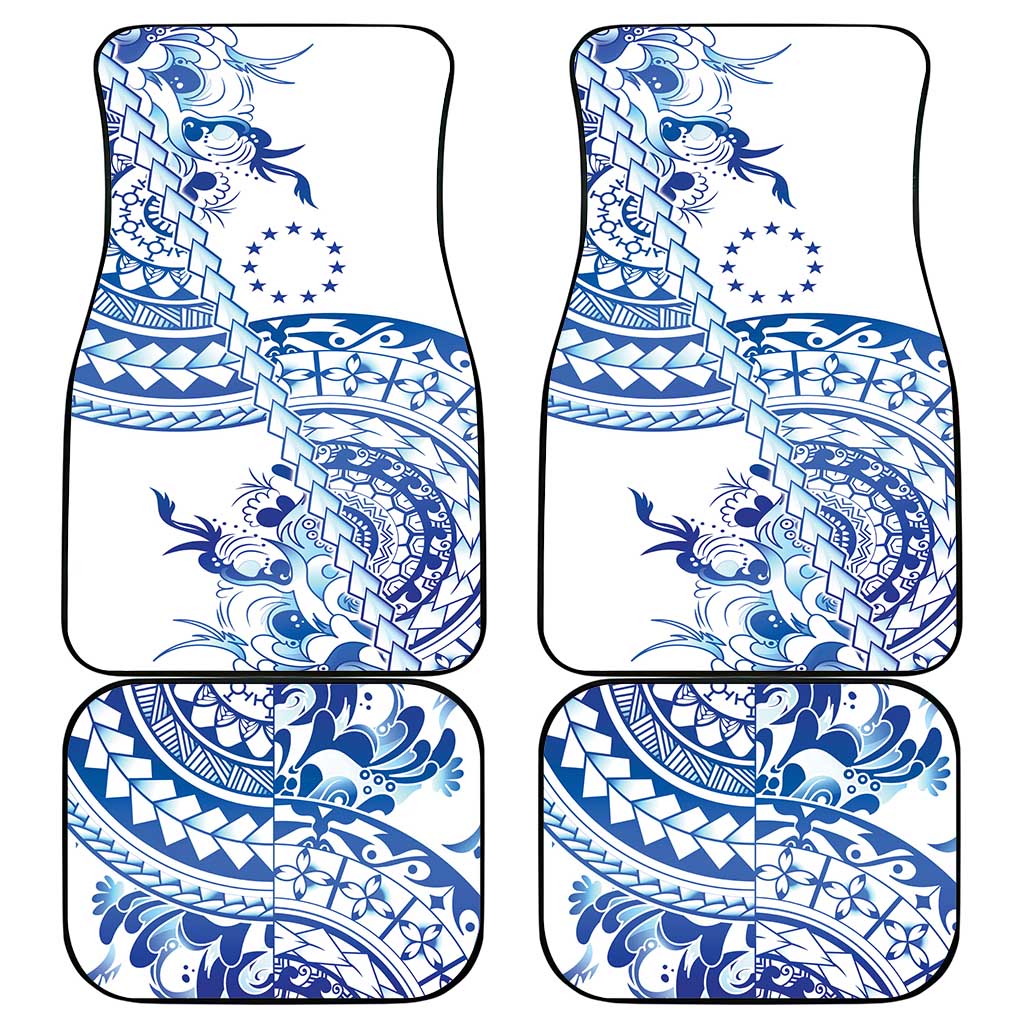 Pohnpei Liberation Day Car Mats Polynesian Floral Tattoo - Polynesian Pride