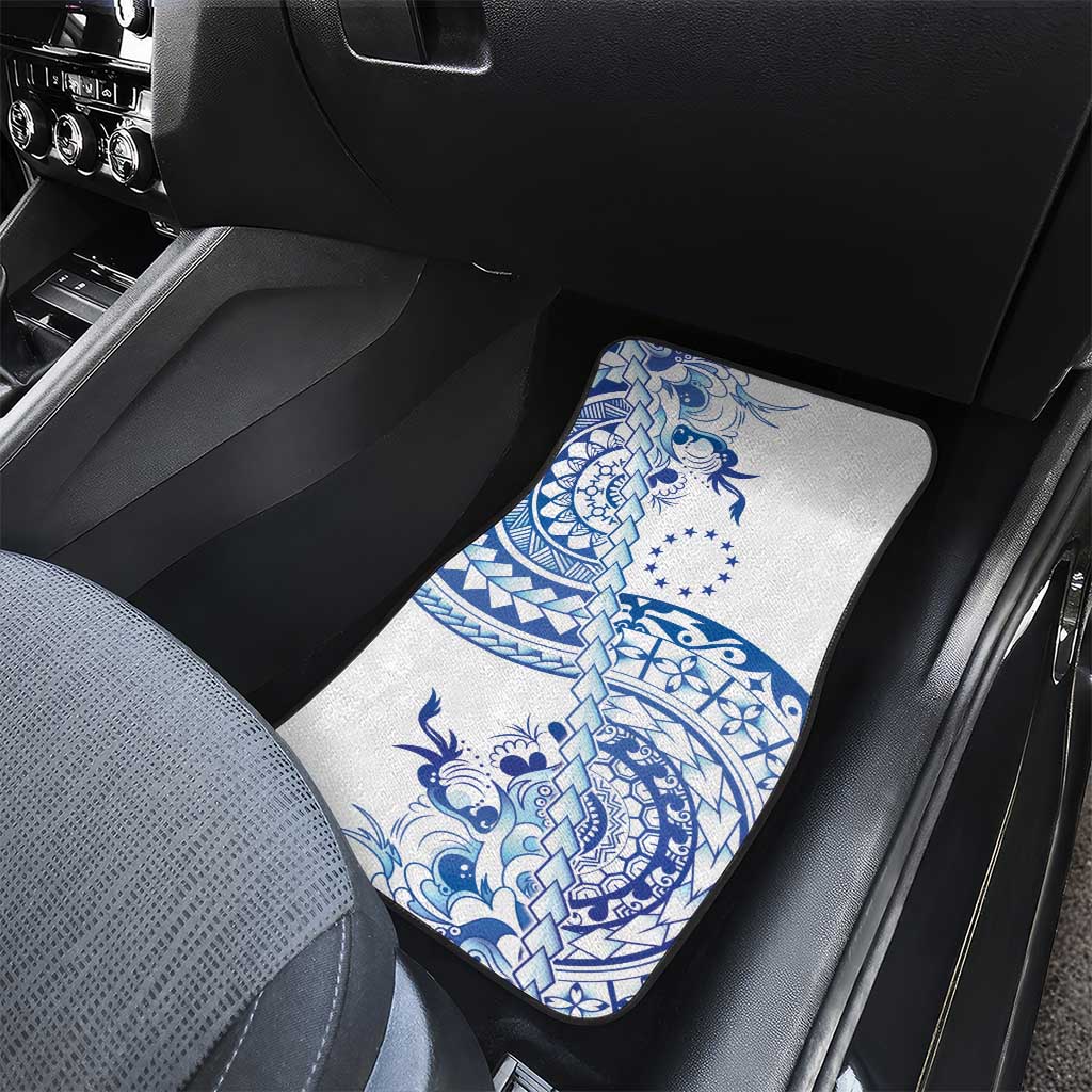 Pohnpei Liberation Day Car Mats Polynesian Floral Tattoo - Polynesian Pride