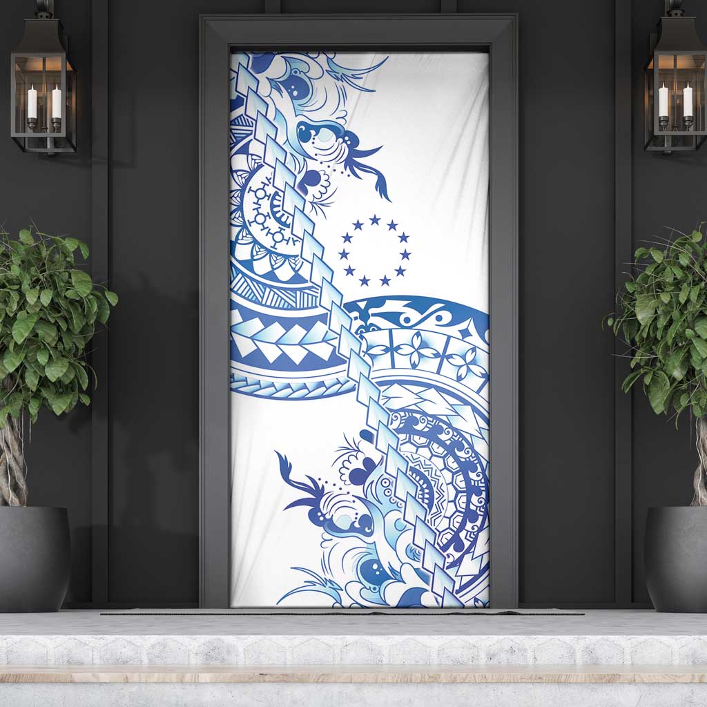 Pohnpei Liberation Day Door Cover Polynesian Floral Tattoo - Polynesian Pride