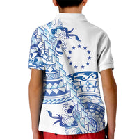 Pohnpei Liberation Day Kid Polo Shirt Polynesian Floral Tattoo - Polynesian Pride