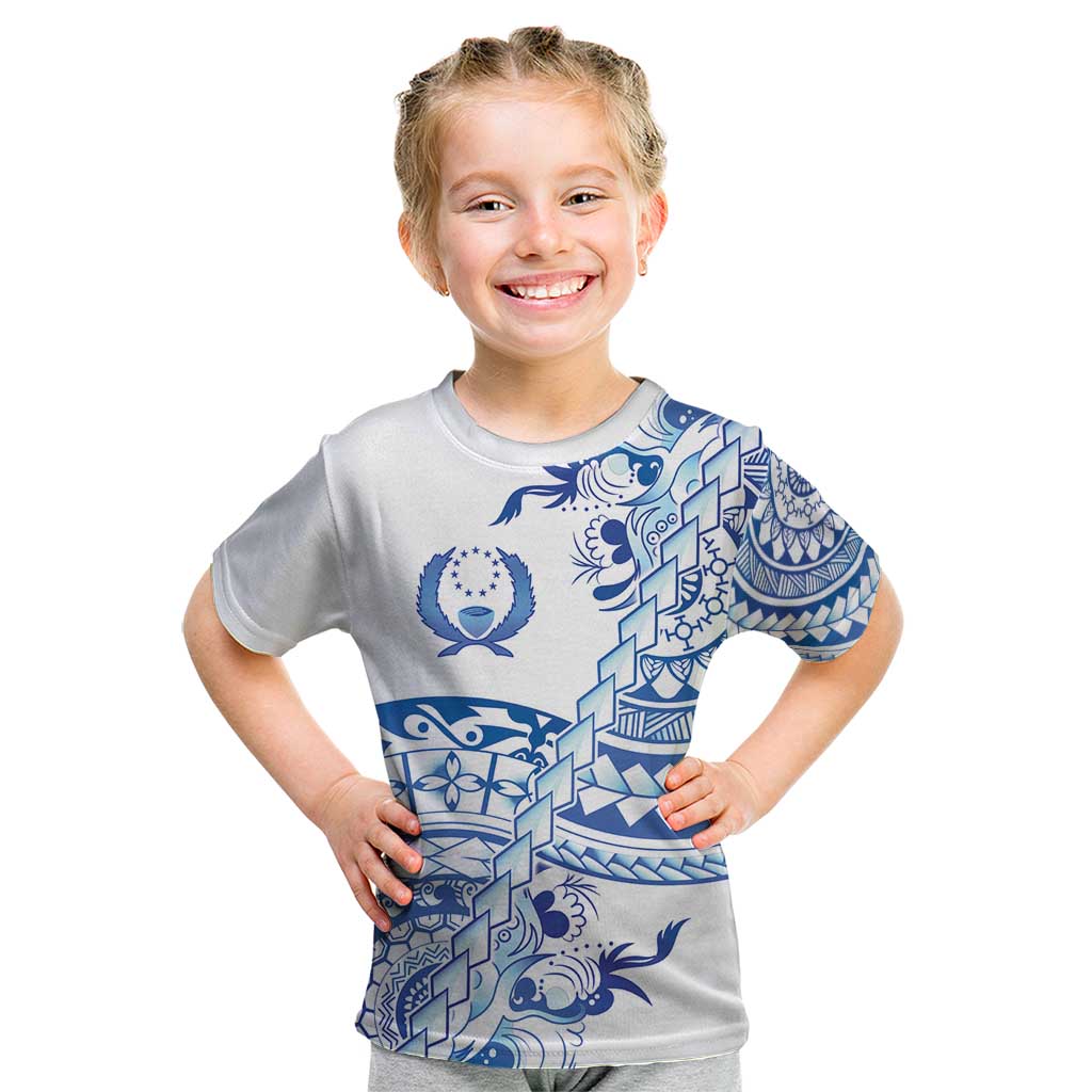 Pohnpei Liberation Day Kid T Shirt Polynesian Floral Tattoo - Polynesian Pride