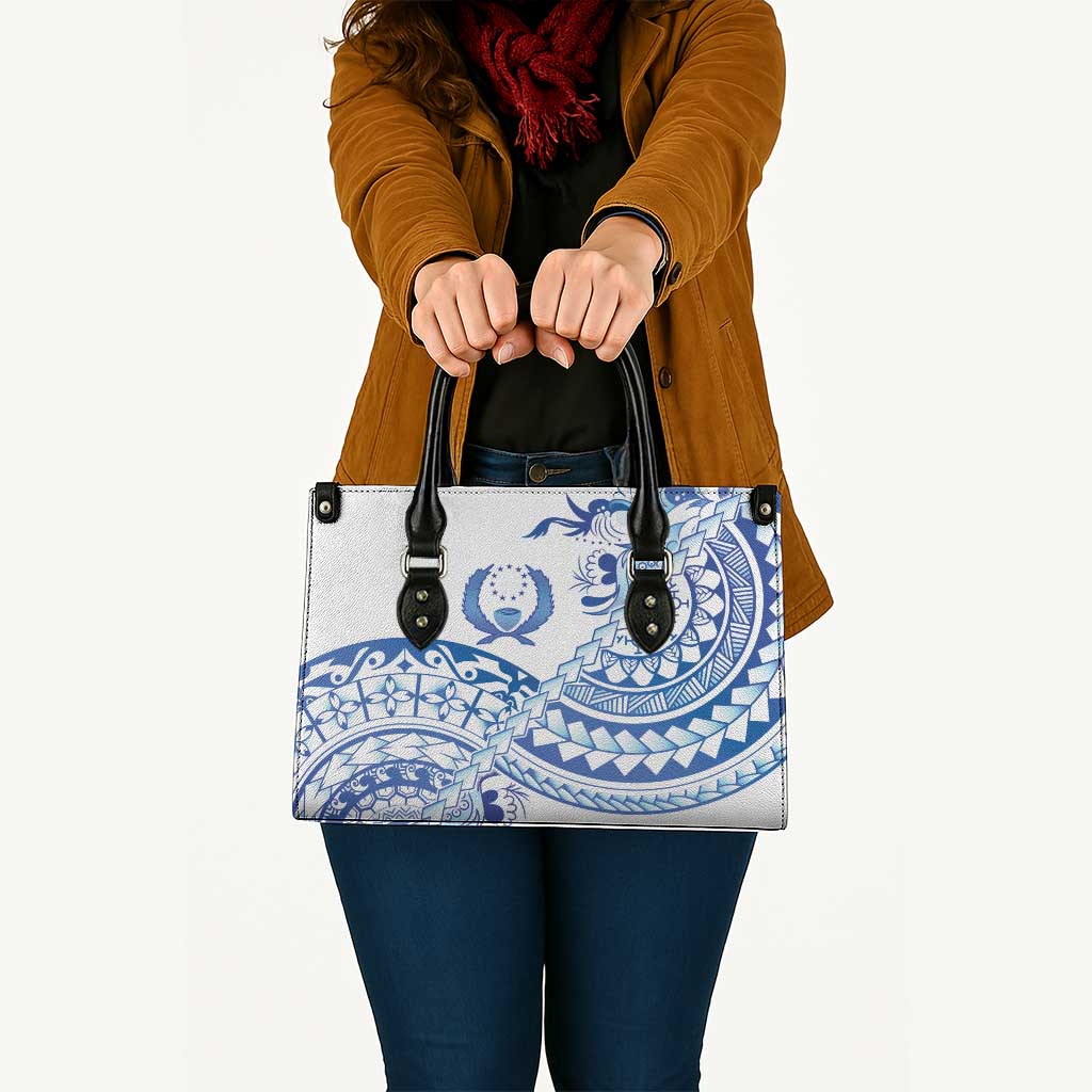 Pohnpei Liberation Day Leather Bag Polynesian Floral Tattoo - Polynesian Pride