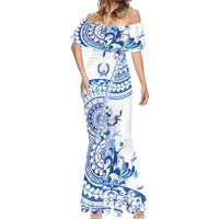 Pohnpei Liberation Day Mermaid Dress Polynesian Floral Tattoo - Polynesian Pride