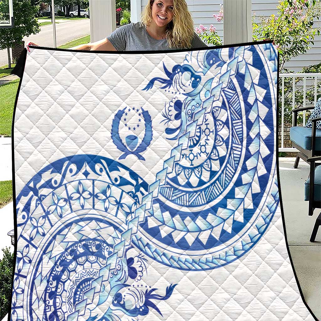 Pohnpei Liberation Day Quilt Polynesian Floral Tattoo - Polynesian Pride