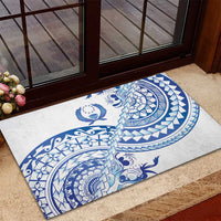 Pohnpei Liberation Day Rubber Doormat Polynesian Floral Tattoo - Polynesian Pride