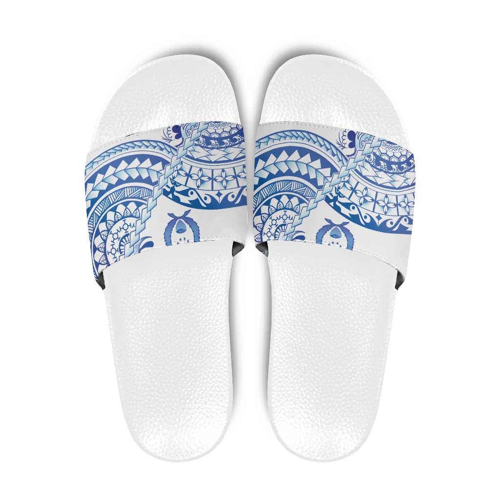 Pohnpei Liberation Day Slide Sandals Polynesian Floral Tattoo - Polynesian Pride