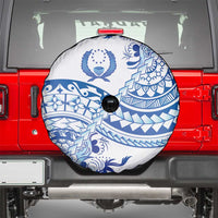 Pohnpei Liberation Day Spare Tire Cover Polynesian Floral Tattoo - Polynesian Pride