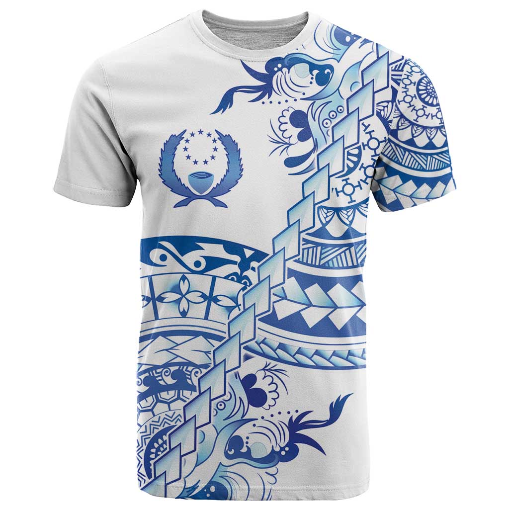 Pohnpei Liberation Day T Shirt Polynesian Floral Tattoo - Polynesian Pride