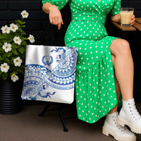 Pohnpei Liberation Day Tote Bag Polynesian Floral Tattoo - Polynesian Pride