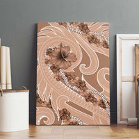 Hawaii Brown Hibiscus Pikake Lei Canvas Wall Art - Polynesian Pride